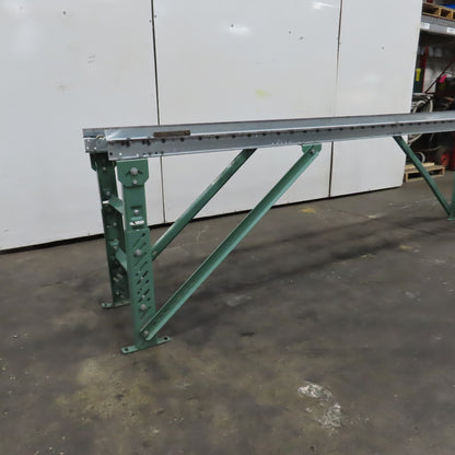 18"x 120" (10') Skate Wheel Gravity Roller Conveyor 1.9" OD 15.75" BF 6" Centers