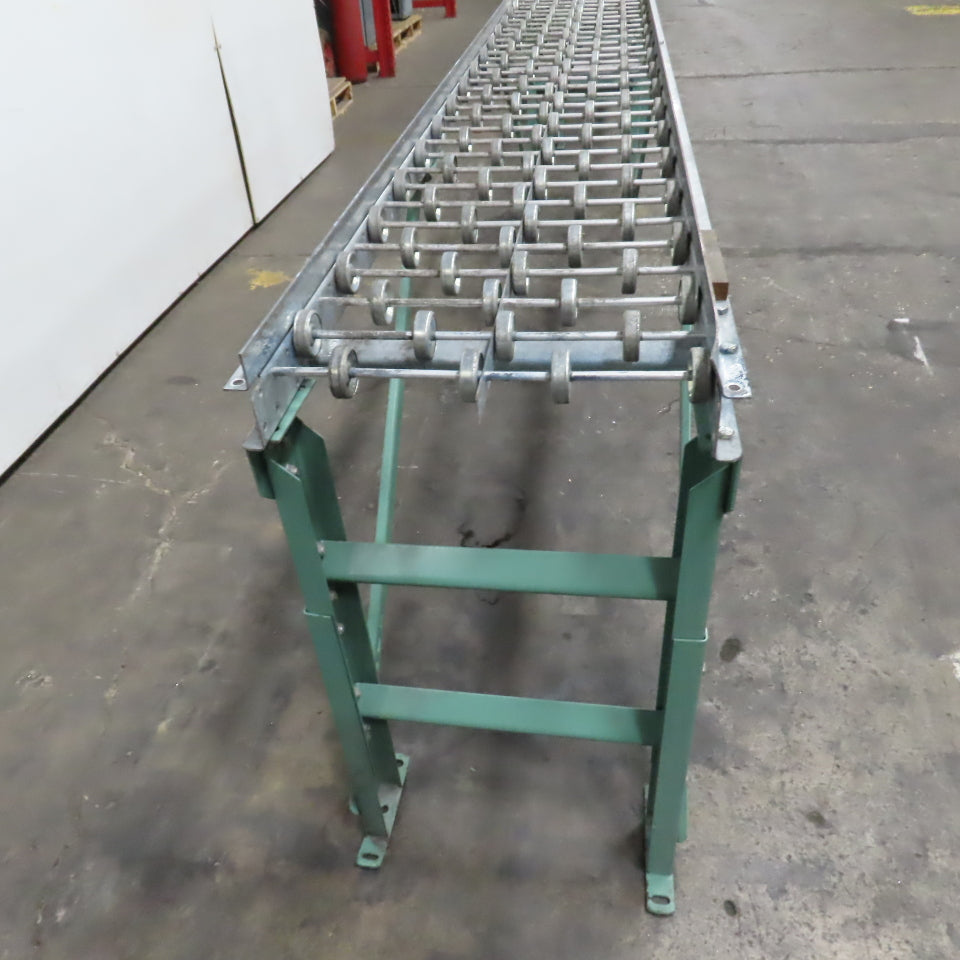 18"x 120" (10') Skate Wheel Gravity Roller Conveyor 1.9" OD 15.75" BF 6" Centers