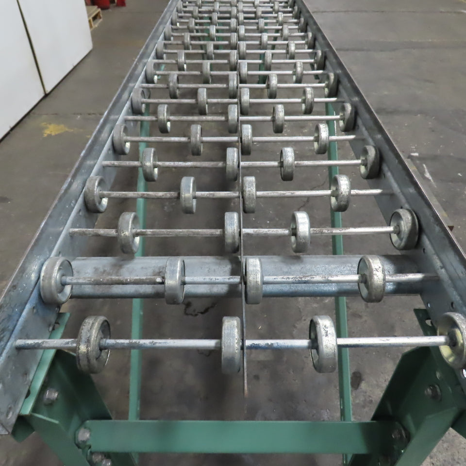 18"x 120" (10') Skate Wheel Gravity Roller Conveyor 1.9" OD 15.75" BF 6" Centers