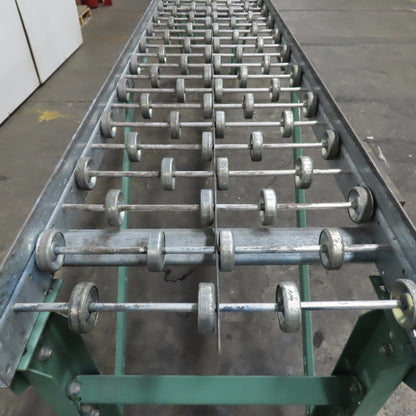 18"x 120" (10') Skate Wheel Gravity Roller Conveyor 1.9" OD 15.75" BF 6" Centers