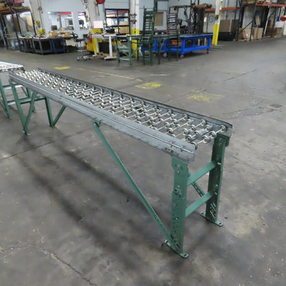 18"x 120" (10') Skate Wheel Gravity Roller Conveyor 1.9" OD 15.75" BF 6" Centers