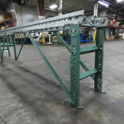 18"x 120" (10') Skate Wheel Gravity Roller Conveyor 1.9" OD 15.75" BF 6" Centers