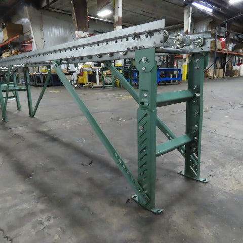 18"x 120" (10') Skate Wheel Gravity Roller Conveyor 1.9" OD 15.75" BF 6" Centers