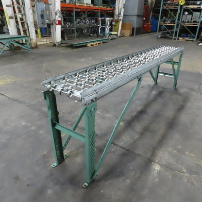 18"x 120" (10') Skate Wheel Gravity Roller Conveyor 1.9" OD 15.75" BF 6" Centers