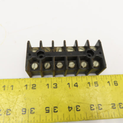 General Electric 9141163A 6 Pole Terminal Block Strip