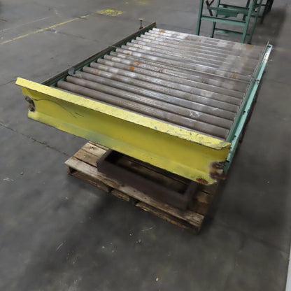 42" x 60" (5') Rotating Top Gravity Roller Conveyor 2.5" OD 39" BF 3" Centers