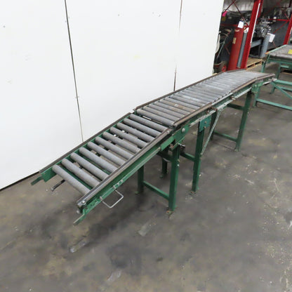 18" x 130" Spring Loaded Double Gate Gravity Roller Conveyor 16" BF 3" Centers