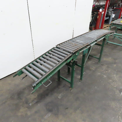18" x 130" Spring Loaded Double Gate Gravity Roller Conveyor 16" BF 3" Centers