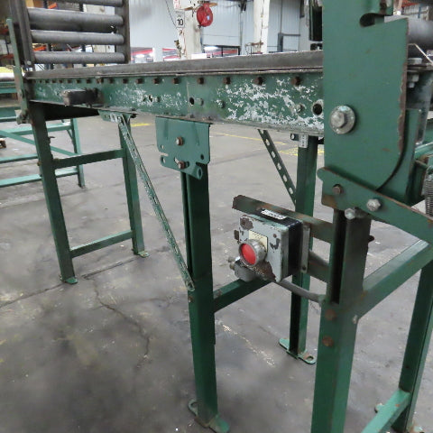 18" x 130" Spring Loaded Double Gate Gravity Roller Conveyor 16" BF 3" Centers