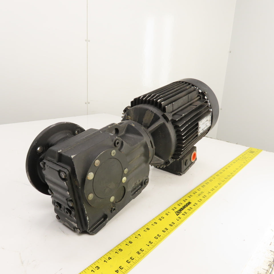 SEW KF37 DV100M4/TF 5.36 Ratio Right Hand Gear Motor 240/460V 3PH 319RPM 2.2kW