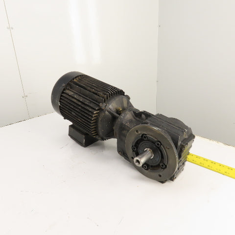 SEW KF37 DV100M4/TF 5.36 Ratio Right Hand Gear Motor 240/460V 3PH 319RPM 2.2kW
