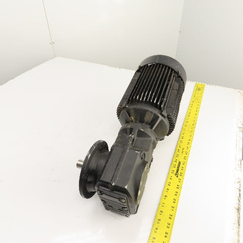 SEW KF37 DV100M4/TF 5.36 Ratio Right Hand Gear Motor 240/460V 3PH 319RPM 2.2kW