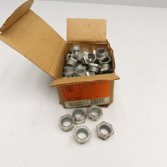 Bridgeport 1103 3/4" Malleable Iron Conduit Nipple Lot Of 50