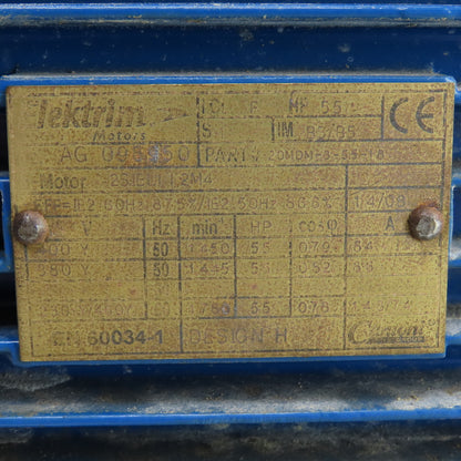 Elektrim 20MDM-8-5.5-18 5.5HP AC Electric Motor 1760RPM 230/460V 3PH IM B3/B5