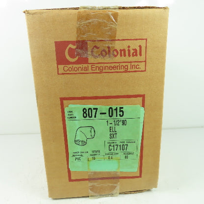 Colonial 807-015 1-1/2" 90° Elbow PVC Fitting ELL SXT C17107 Lot Of 10
