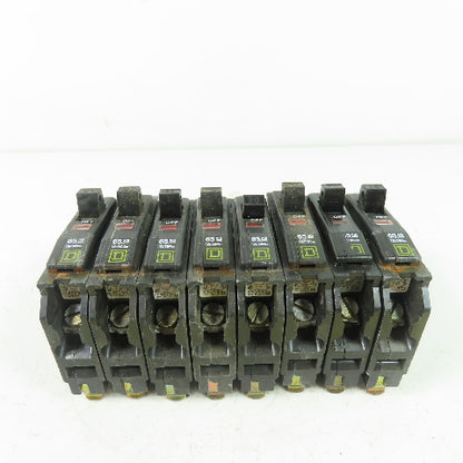Square D 20A Breaker 65,000 Air 120/240VAC Lot Of 8