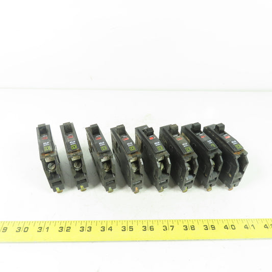 Square D 20A Breaker 65,000 Air 120/240VAC Lot Of 8