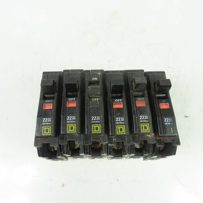 Square D 20A Breaker 22,000 Aic 120/240VAC Lot Of 6