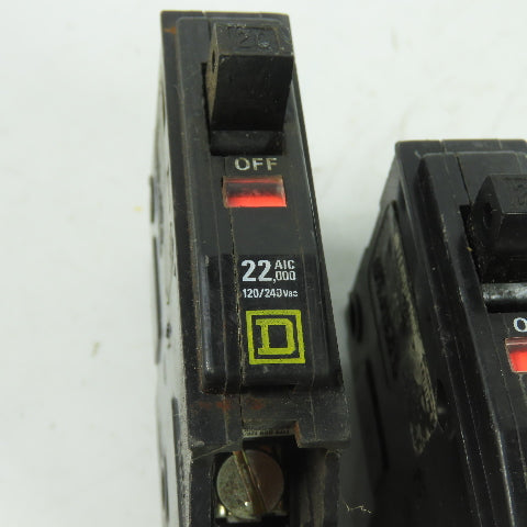 Square D 20A Breaker 22,000 Aic 120/240VAC Lot Of 6
