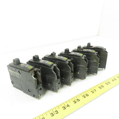 Square D 20A Breaker 22,000 Aic 120/240VAC Lot Of 6