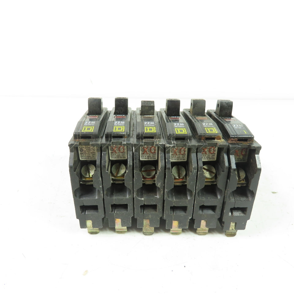 Square D 20A Breaker 22,000 Aic 120/240VAC Lot Of 6