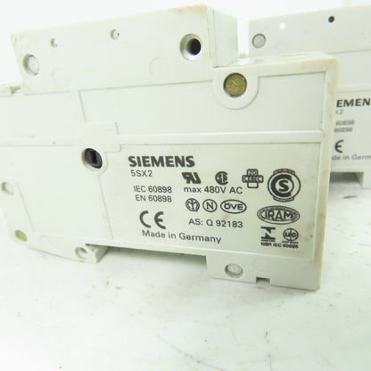 Siemens 5SX2 5SX22 C10 400V 10A Circuit Breaker Lot Of 2