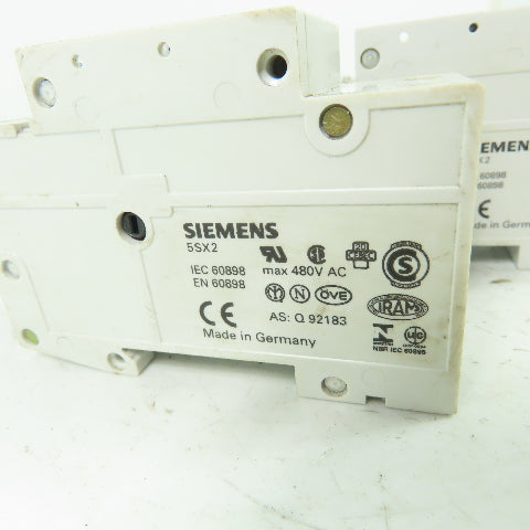 Siemens 5SX2 5SX22 C10 400V 10A Circuit Breaker Lot Of 2