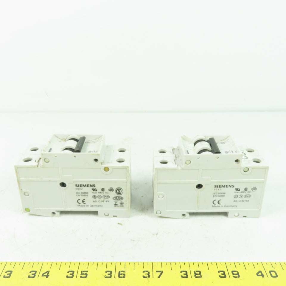 Siemens 5SX2 5SX22 C10 400V 10A Circuit Breaker Lot Of 2