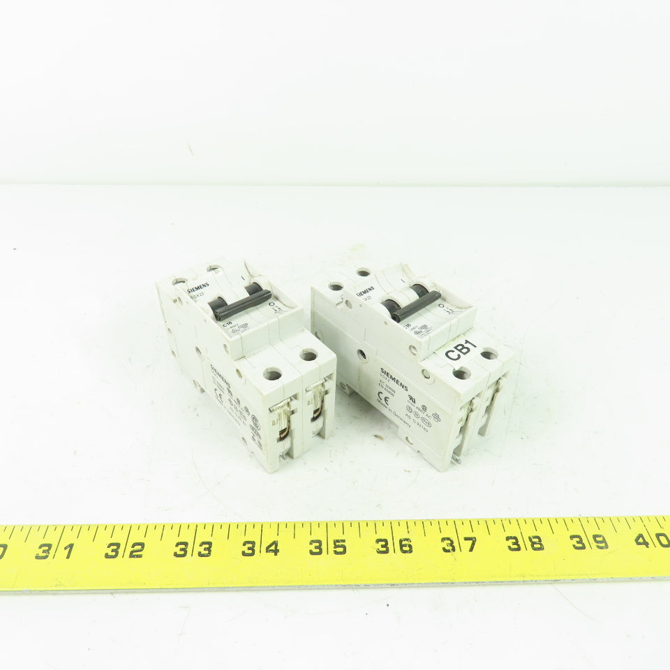 Siemens 5SX2 5SX22 C10 400V 10A Circuit Breaker Lot Of 2