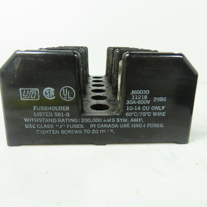 J60030 581-G 3-Pole Fuse Holder 600V 30A Lot Of 3