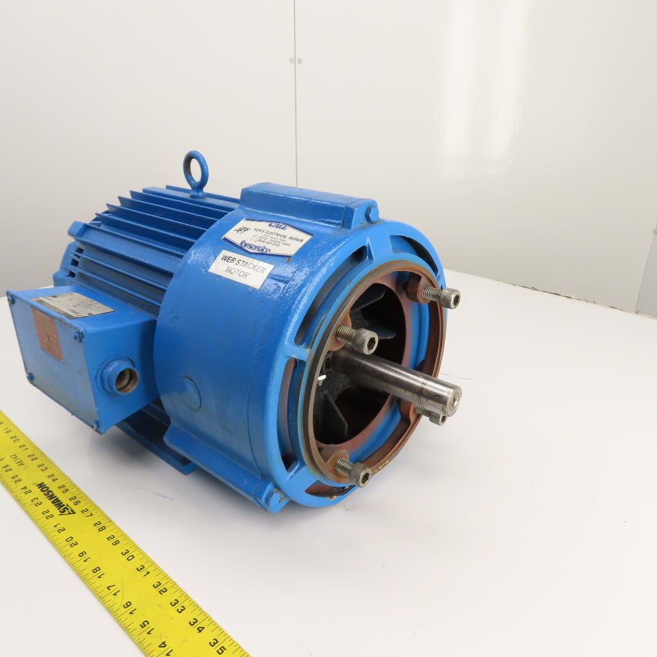 U.S Electrical Type A DP 10HP Motor 1730RPM 230/460V 3PH 215T Frame (Worn Shaft)