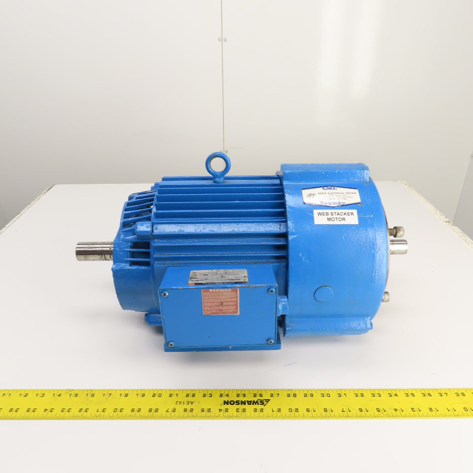 U.S Electrical Type A DP 10HP Motor 1730RPM 230/460V 3PH 215T Frame (Worn Shaft)