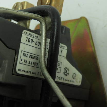 Allen Bradley 709-B0D103 Size 1 10HP Motor Starter 120V Coil Ser K