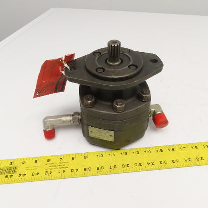 Parker M2B 90249-0-3 Hydraulic Motor 2 Bolt Flange 3/4" NPT 22mm Spline Shaft