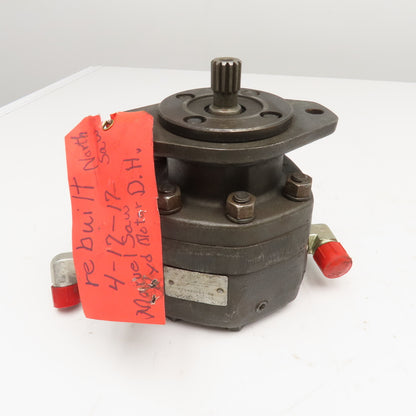 Parker M2B 90249-0-3 Hydraulic Motor 2 Bolt Flange 3/4" NPT 22mm Spline Shaft