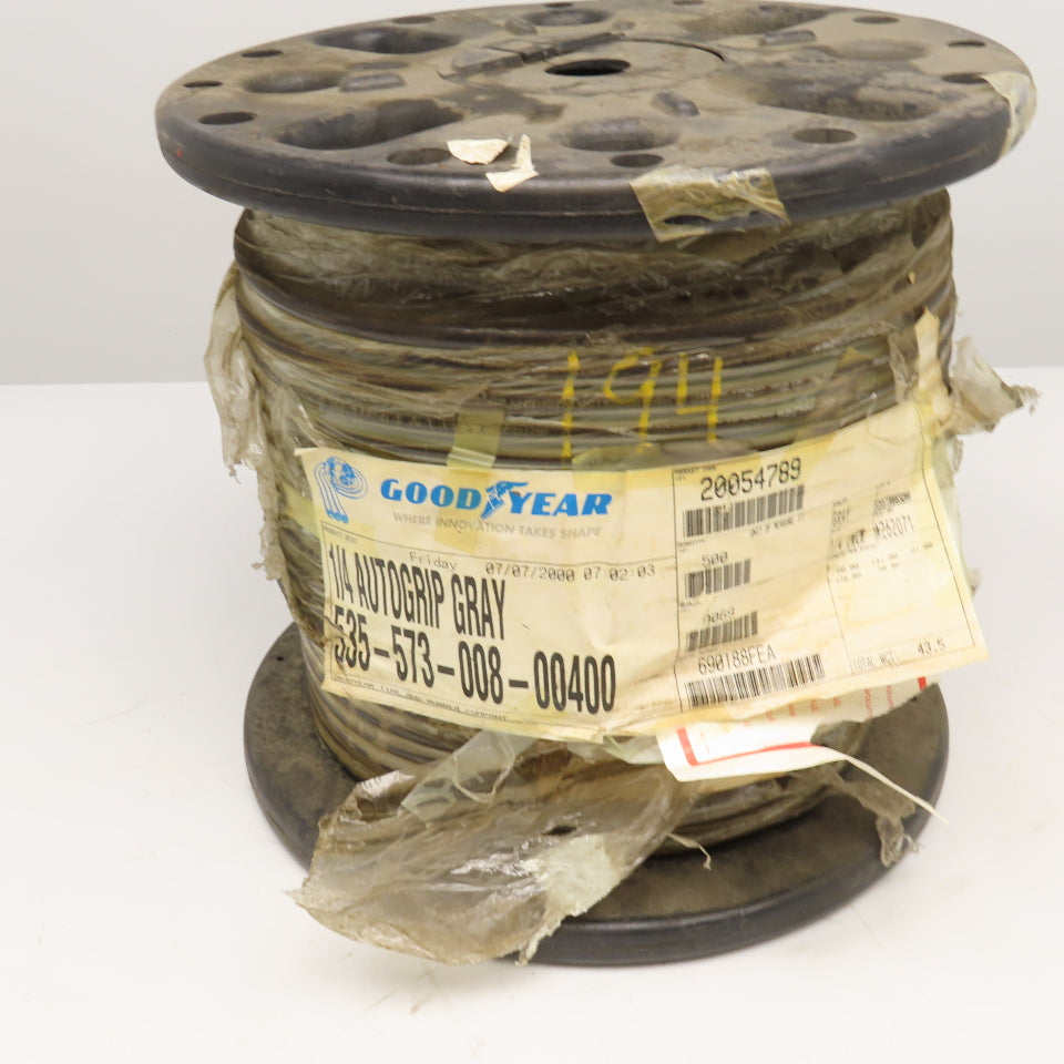 Goodyear 2G-14C/28 1/4" Autogrip Gray Flame Resistant Air Hose 300PSI 500' Reel