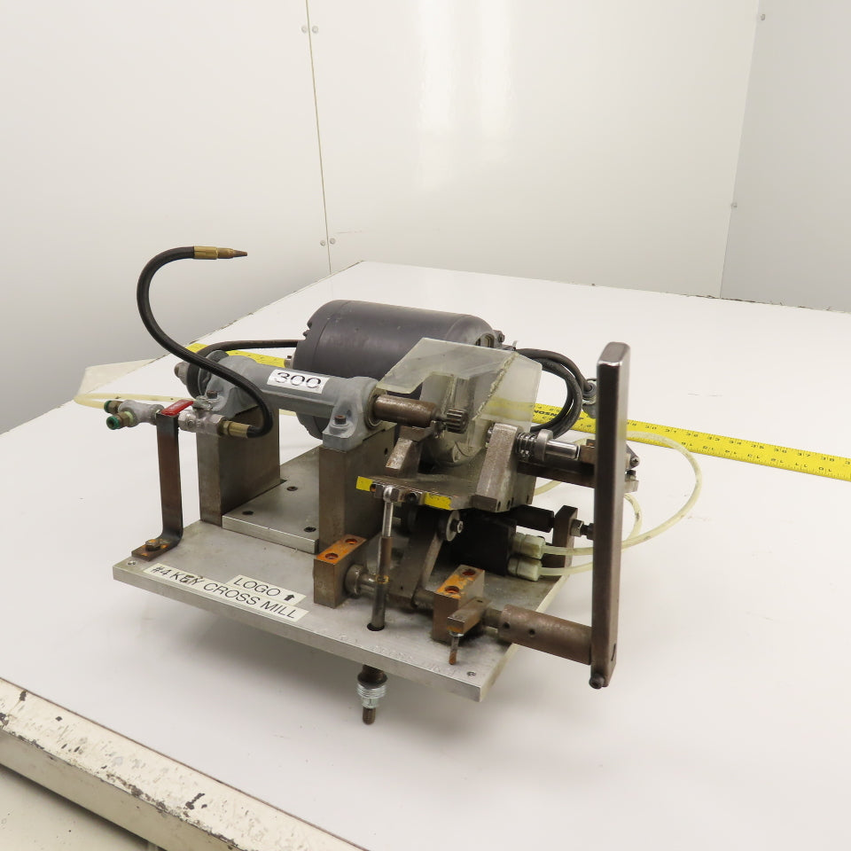 Custom Made 1/3HP #4  Key Cross Slot Mill 115/230V 1PH W/ Air Clamp & Blow-off