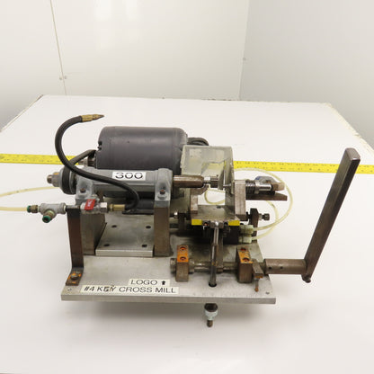 Custom Made 1/3HP #4  Key Cross Slot Mill 115/230V 1PH W/ Air Clamp & Blow-off