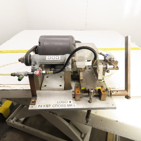 Custom Made 1/3HP #4  Key Cross Slot Mill 115/230V 1PH W/ Air Clamp & Blow-off