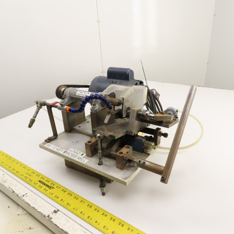 Custom Made 1/2HP #8-12 Key Cross Slot Mill 115/230V 1PH W/ Air Clamp & Blow-off