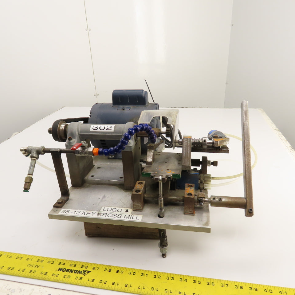 Custom Made 1/2HP #8-12 Key Cross Slot Mill 115/230V 1PH W/ Air Clamp & Blow-off