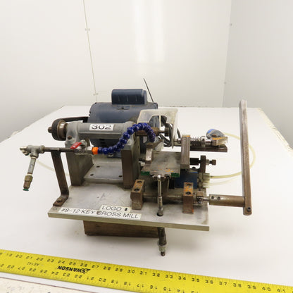 Custom Made 1/2HP #8-12 Key Cross Slot Mill 115/230V 1PH W/ Air Clamp & Blow-off