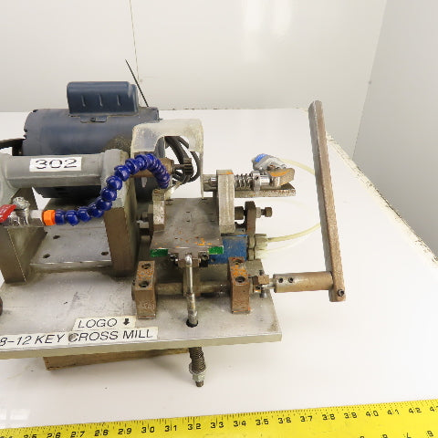 Custom Made 1/2HP #8-12 Key Cross Slot Mill 115/230V 1PH W/ Air Clamp & Blow-off