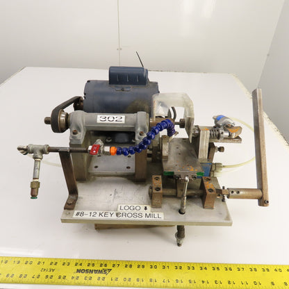 Custom Made 1/2HP #8-12 Key Cross Slot Mill 115/230V 1PH W/ Air Clamp & Blow-off