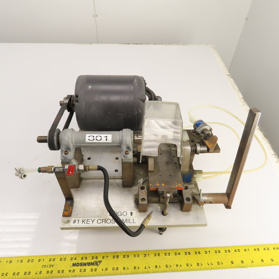 Custom Made 1/3HP #1 Key Cross Slot Mill 115/230V 1PH W/ Air Clamp & Blow-off