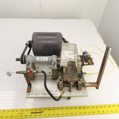 Custom Made 1/3HP #1 Key Cross Slot Mill 115/230V 1PH W/ Air Clamp & Blow-off