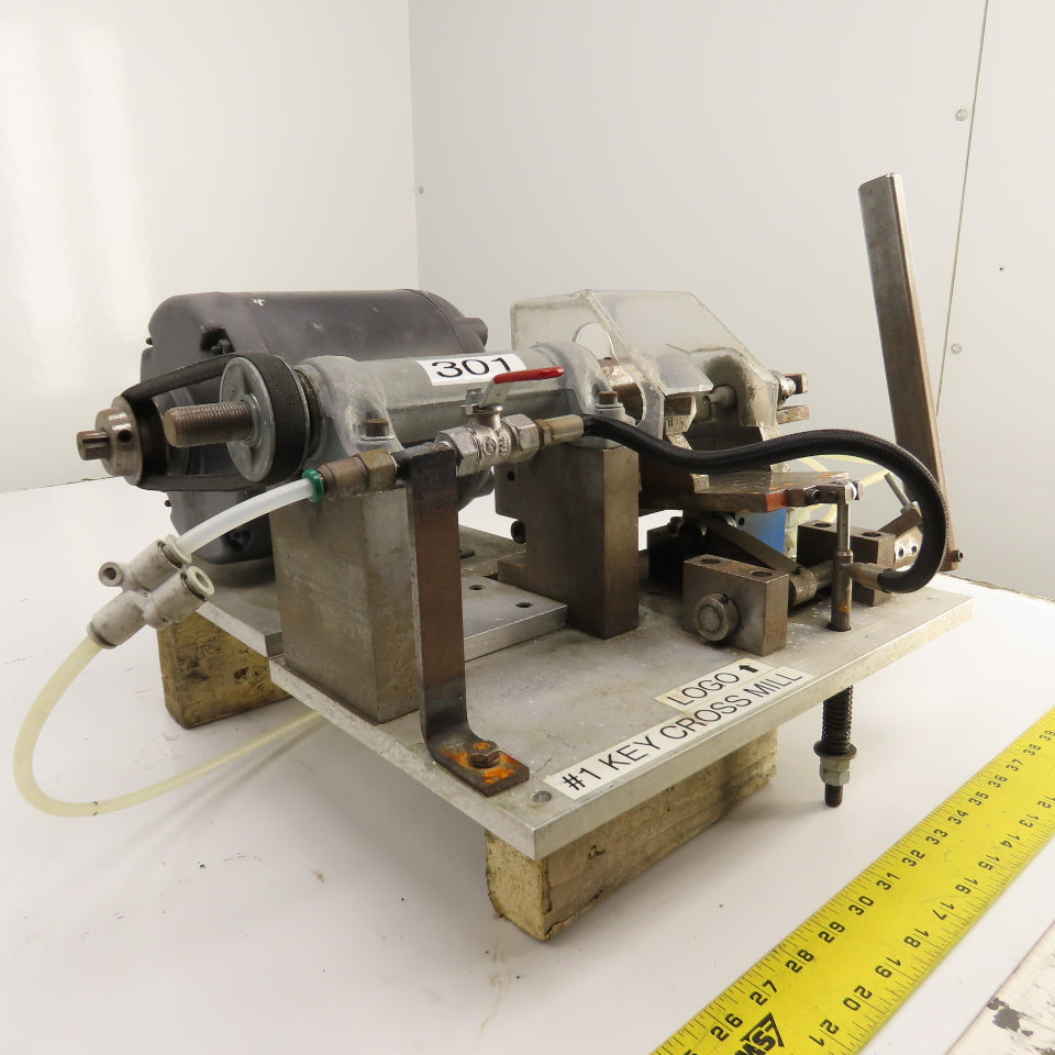Custom Made 1/3HP #1 Key Cross Slot Mill 115/230V 1PH W/ Air Clamp & Blow-off