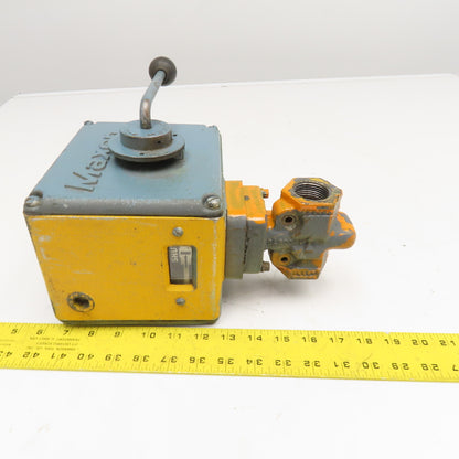 Maxon 115V Manual Shut Off Valve Nat LP Gas Light Oil 1" NPT