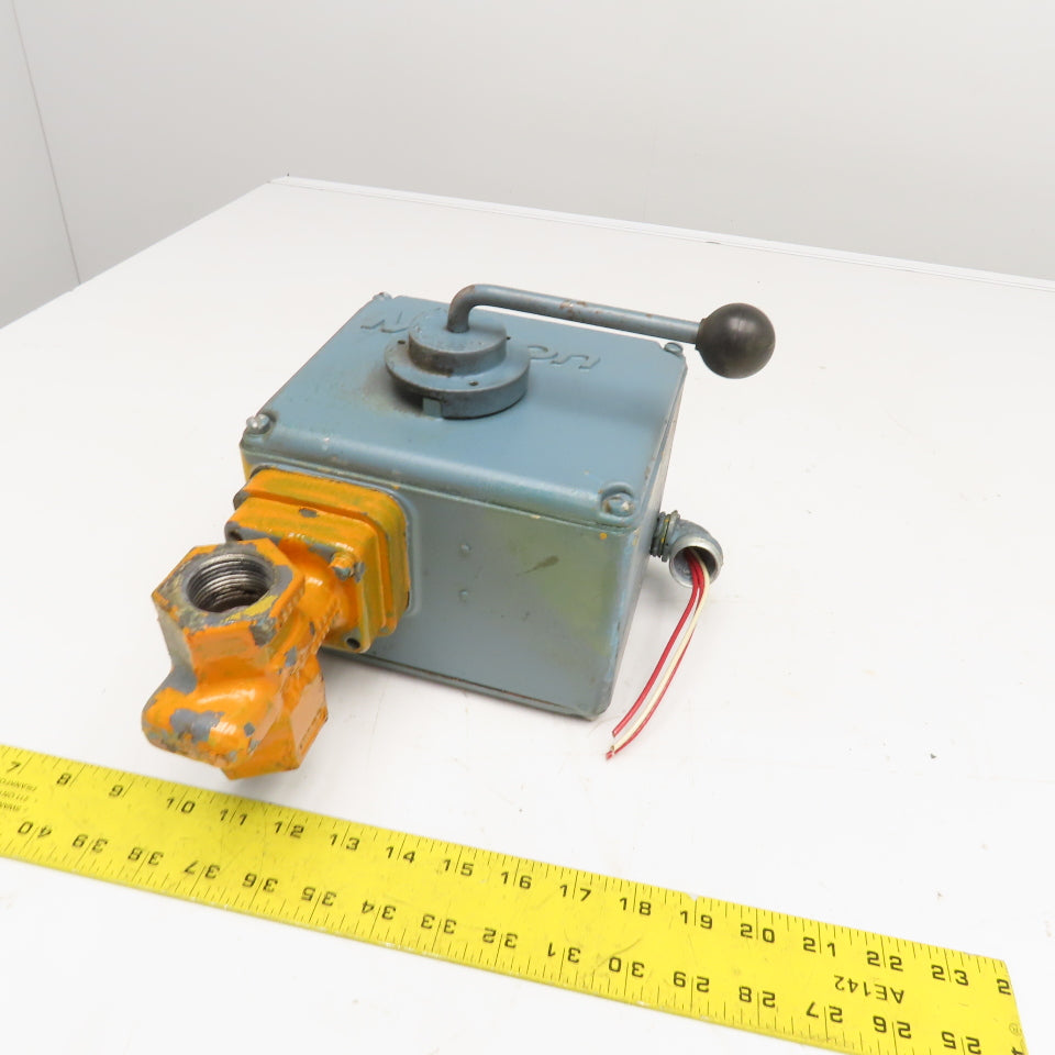Maxon 115V Manual Shut Off Valve Nat LP Gas Light Oil 1" NPT