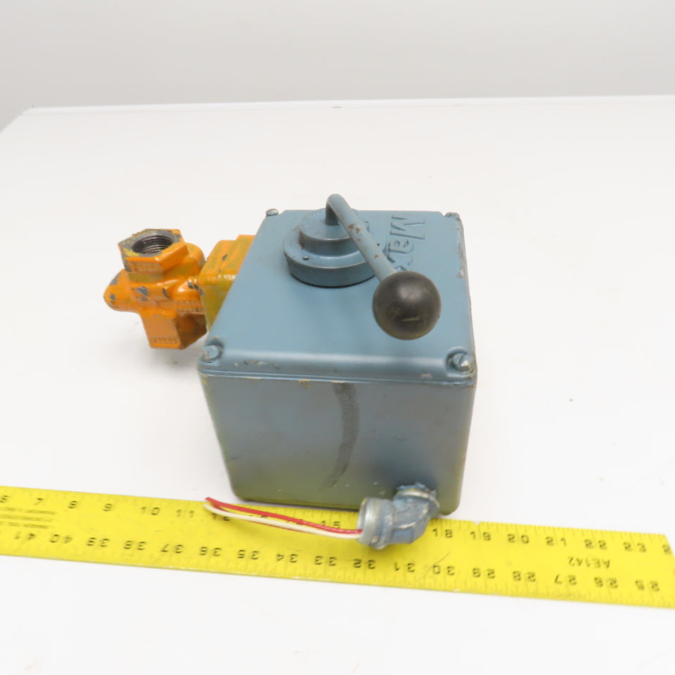 Maxon 115V Manual Shut Off Valve Nat LP Gas Light Oil 1" NPT